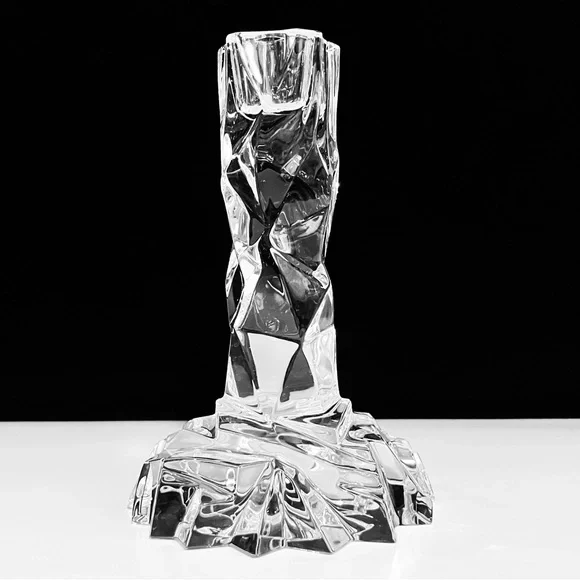 TIFFANY & Co. ROCK CUT Crystal Candlestick / 5.75 Inches / DISCONTINUED & Rare - Picture 4 of 9